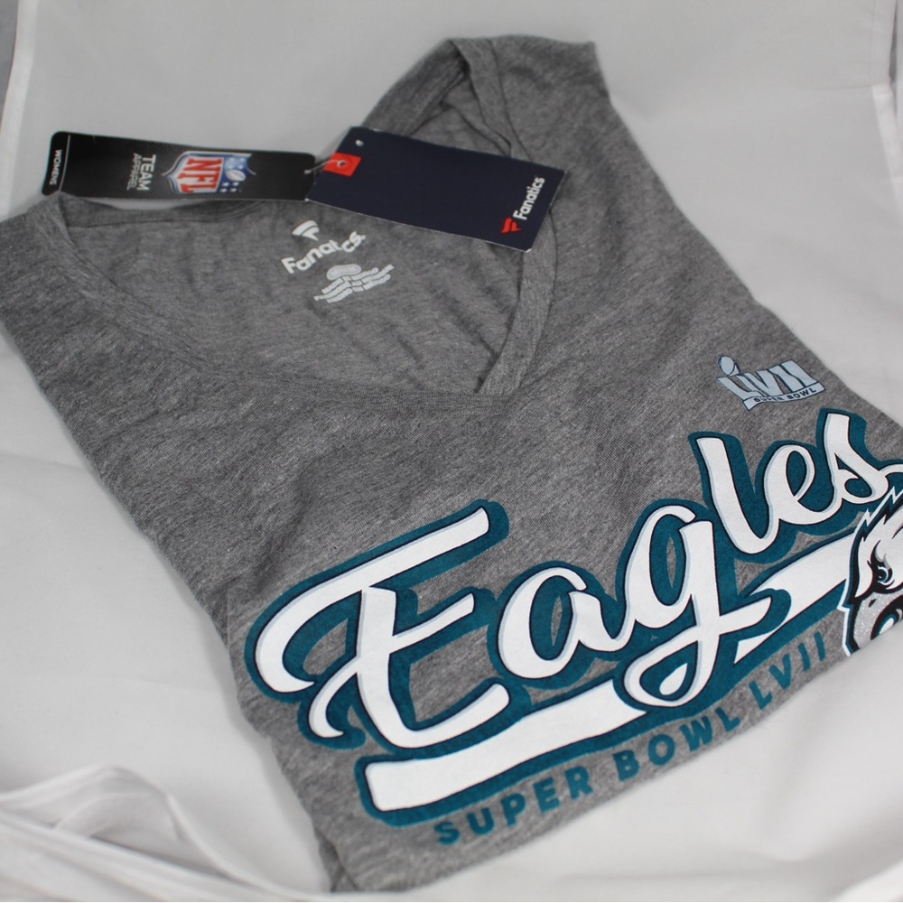 Fanatics Gray Eagles Super Bowl LVII Tee